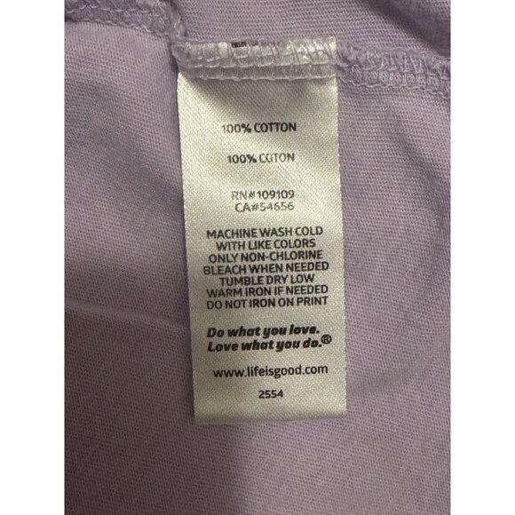 Life Is Good Women's Purple We All Shine On Jar Firefly Vee T-Shirt Top Size M - Picture 6 of 6